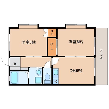 古庄駅 徒歩23分 1階の物件間取画像